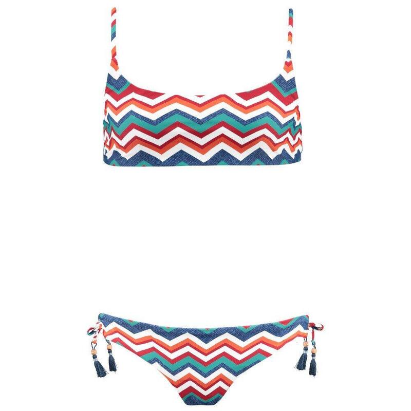 Conjunto Bikini niña Wanda CrossBack multicolor