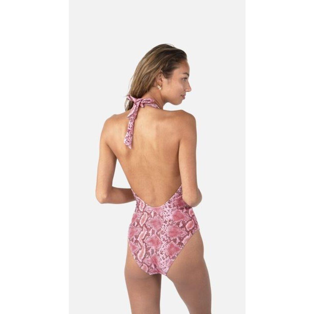Bañado mujer Keona Halter One Piece rosa 3/3