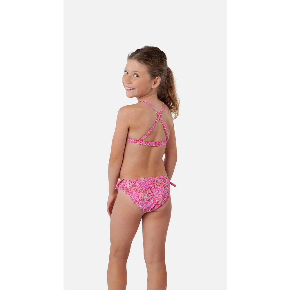 Conjunto Bikini niña Dilce Fixed Triangle rosa 3/3