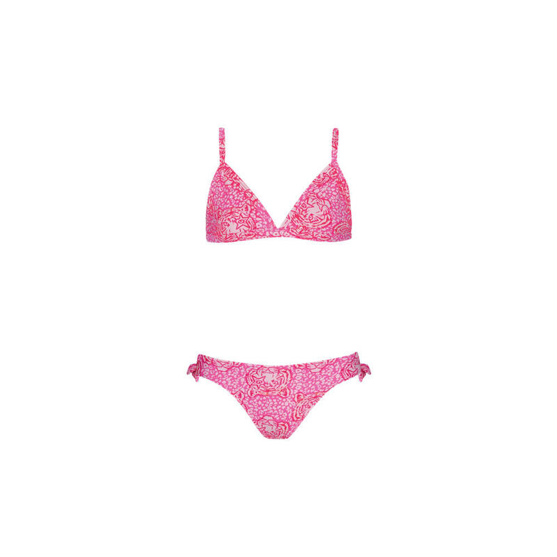 Conjunto Bikini niña Dilce Fixed Triangle rosa