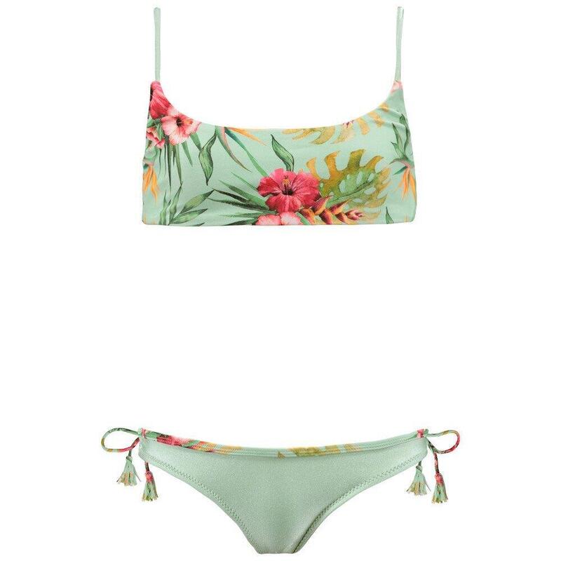 Conjunto Bikini niña Paz Top verde