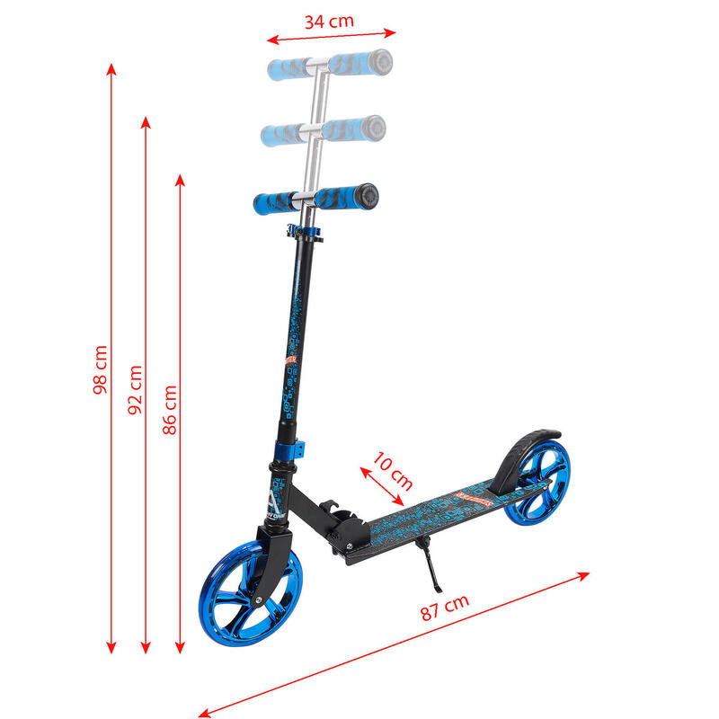 Trotineta pliabila Electric Blue, cu cric, roti 200 mm