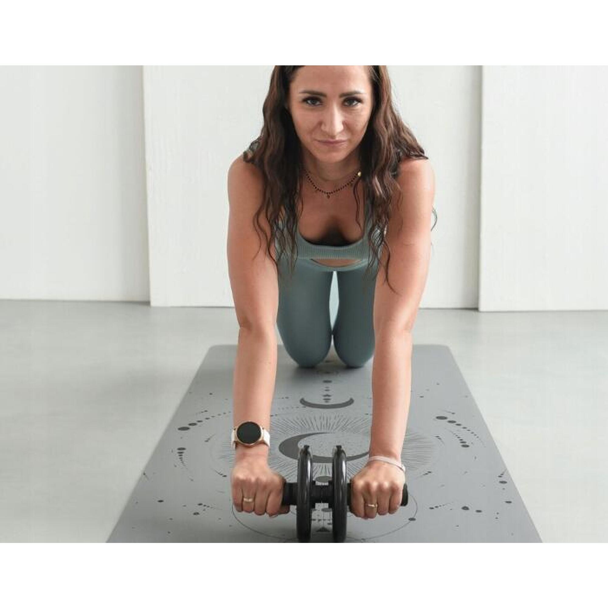Kółko do ćwiczeń brzucha fit.me Podwójny roller + Mata
