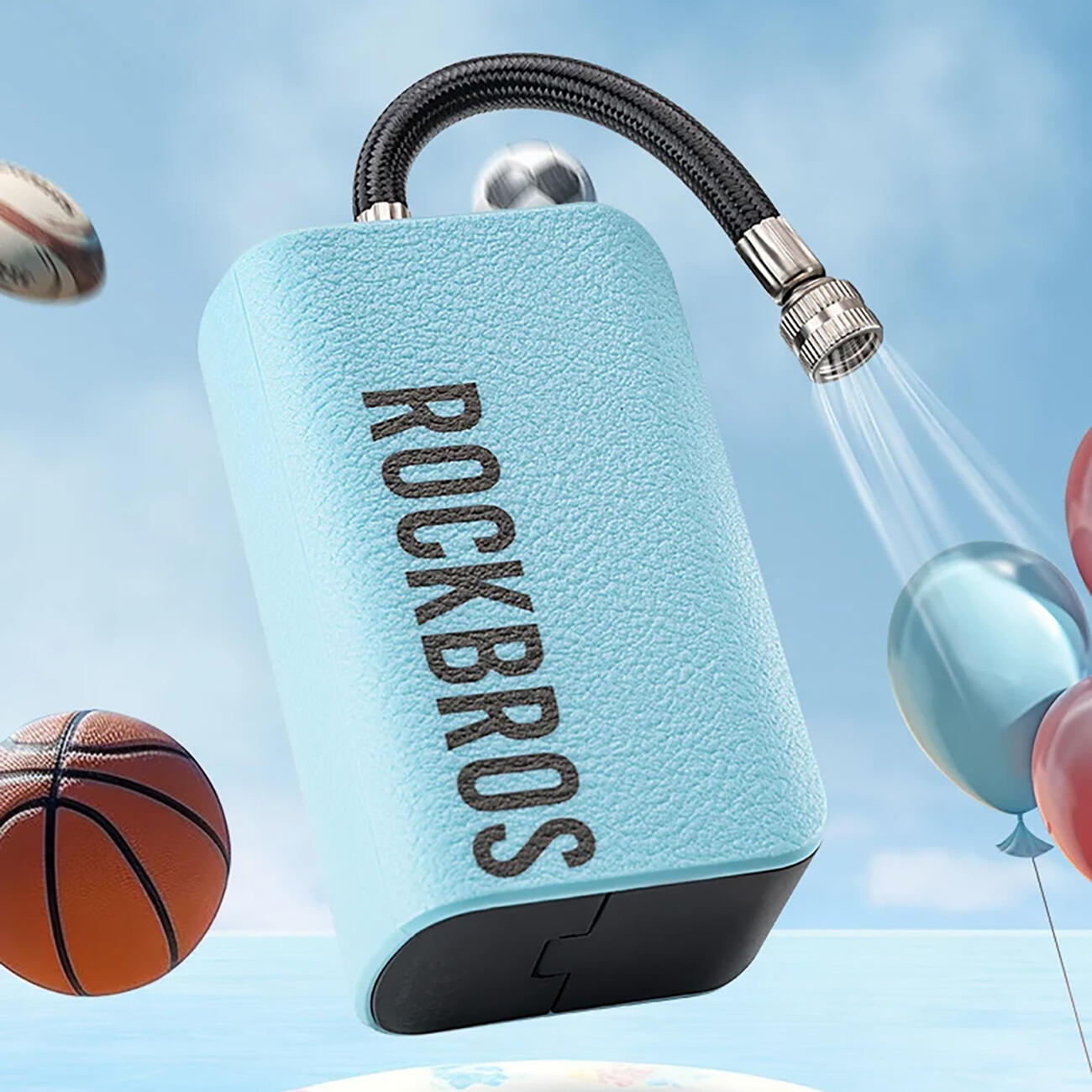 Rockbros pompa per bicicletta con display digitale 6/7