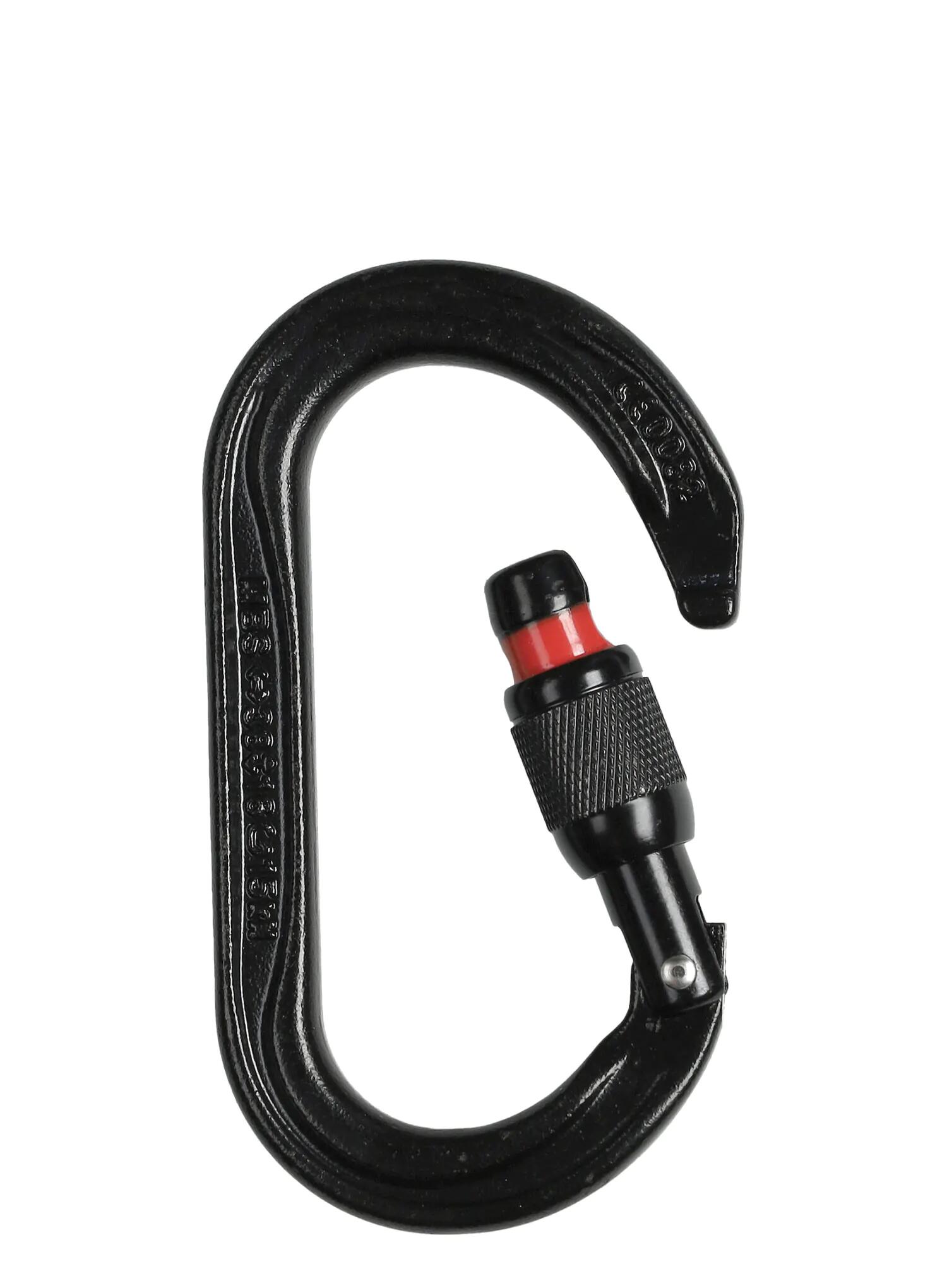 Petzl Oxan mousqueton acier noir Vis/Keylock résistant pour amarrages fixes 2/7
