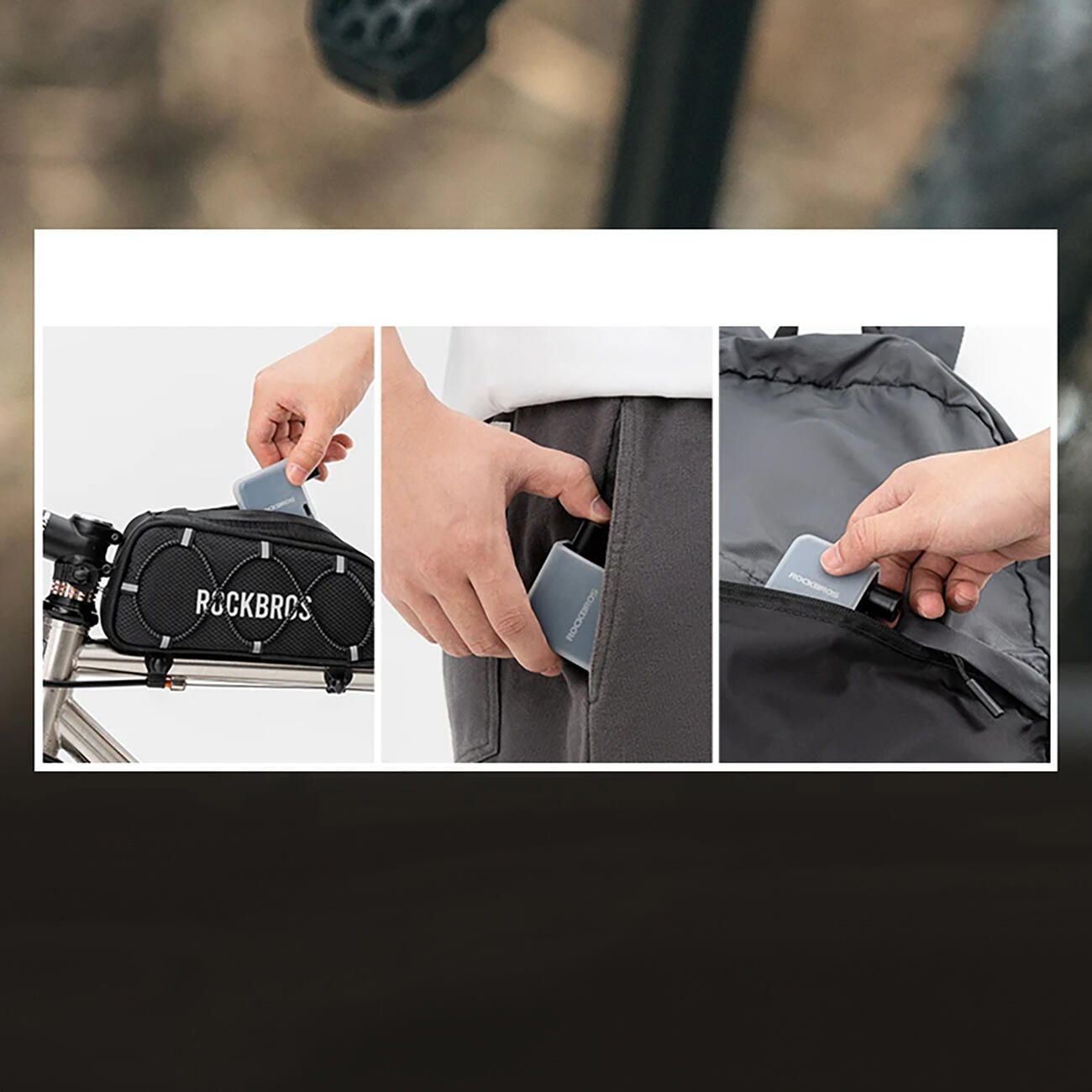 Mini-Fahrradpumpe Rockbros für Schrader-/Presta-Ventile 6/7