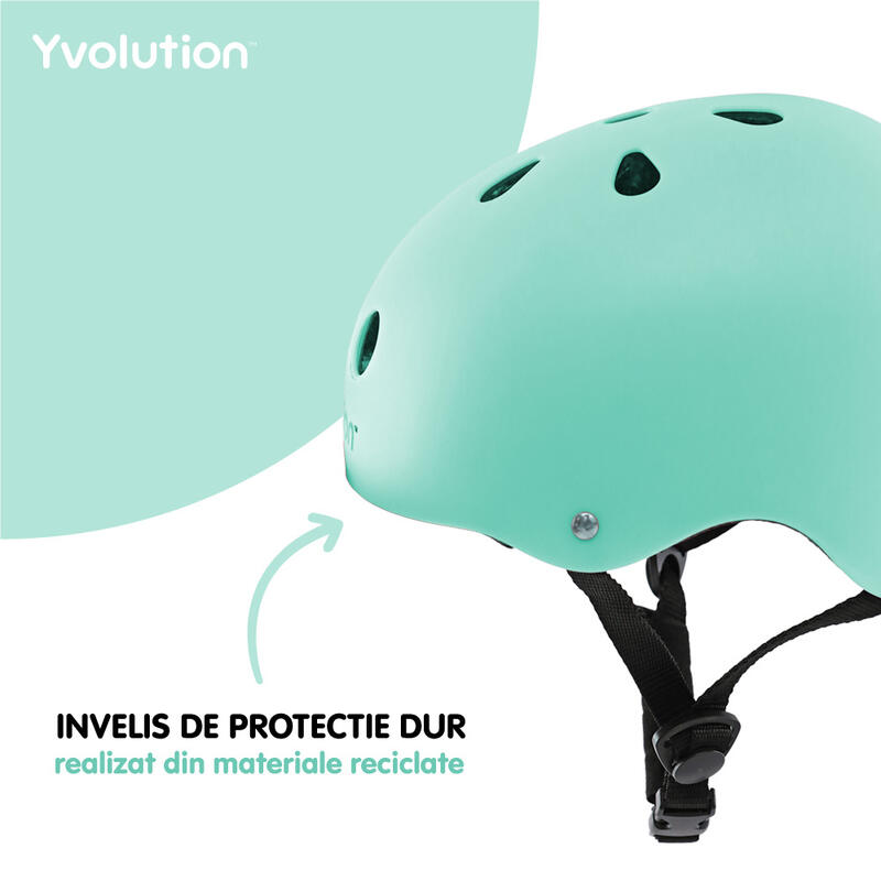 Casca protectie Yvolution 44-52 cm Green