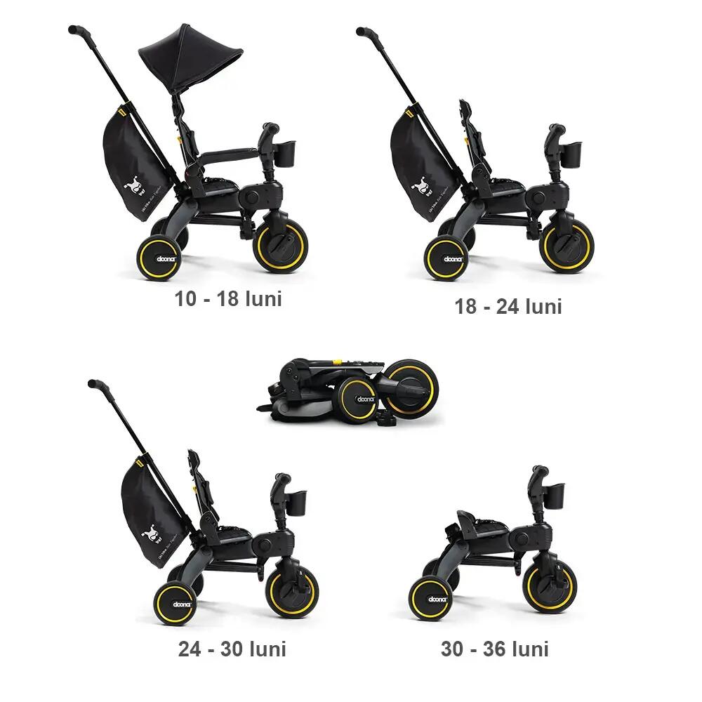 Tricicleta Doona Liki Trike Midnight Editie Limitata 3/7