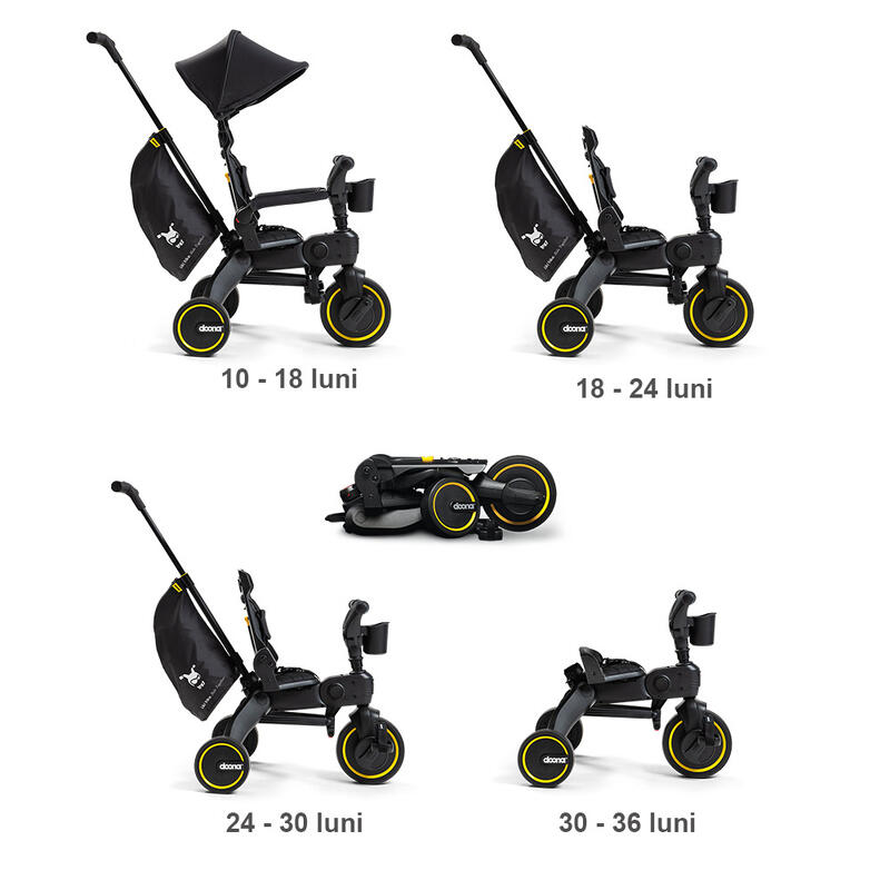 Tricicleta Doona Liki Trike Midnight Editie Limitata