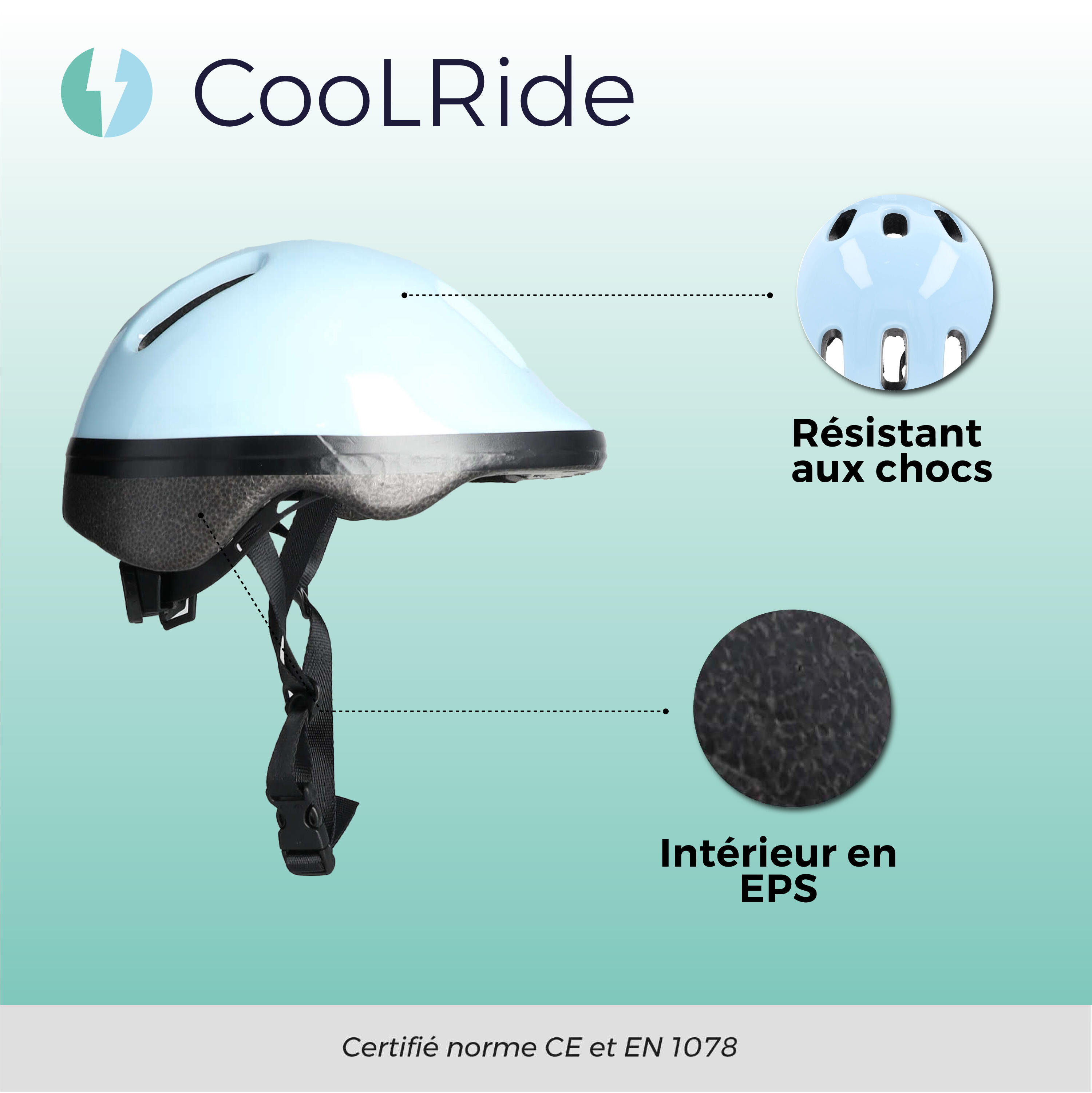 Casque bébé avec Headlock T 44-48 cm CooLRide 4/5