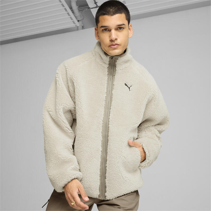 Jachetă Sherpa Reversibilă Bărbați PUMA Alpine Snow White