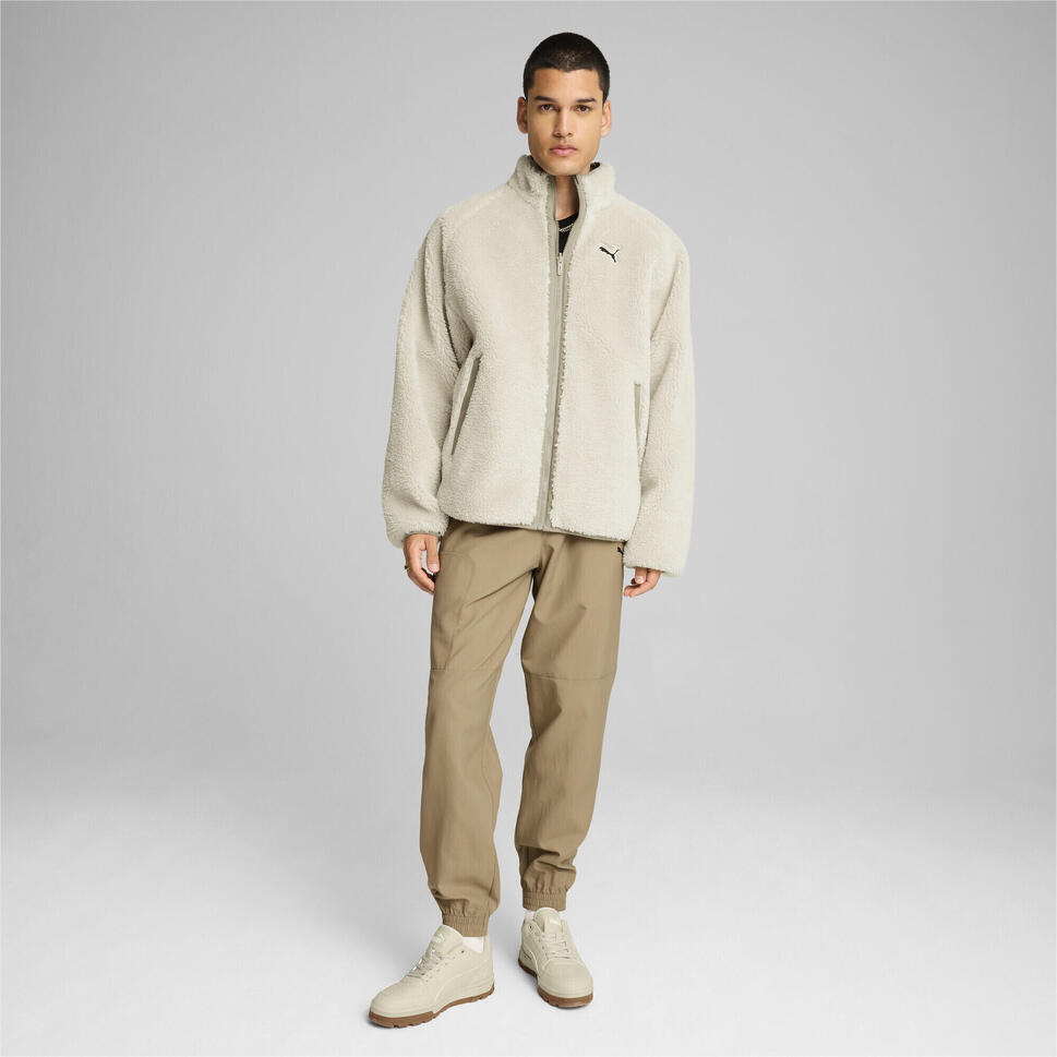 Męska dwustronna kurtka sherpa PUMA Alpine Snow White
