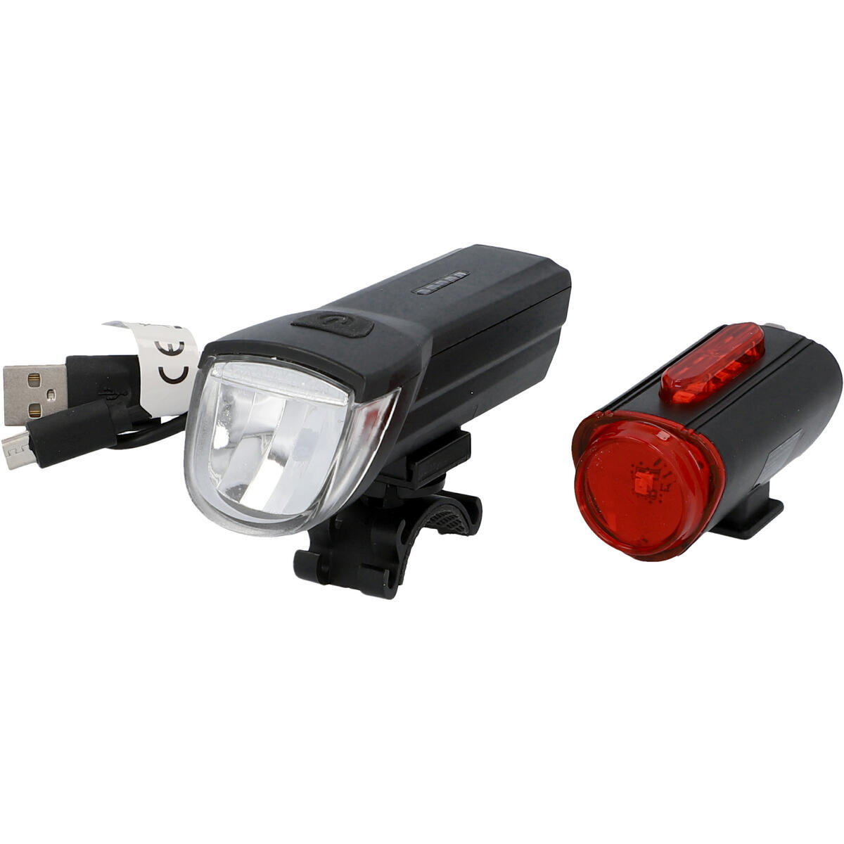 FISCHER TWIN Akku LED USB Beleuchtungs-Set 30 Lux mit 360 Grad Rückleuchte 4/8