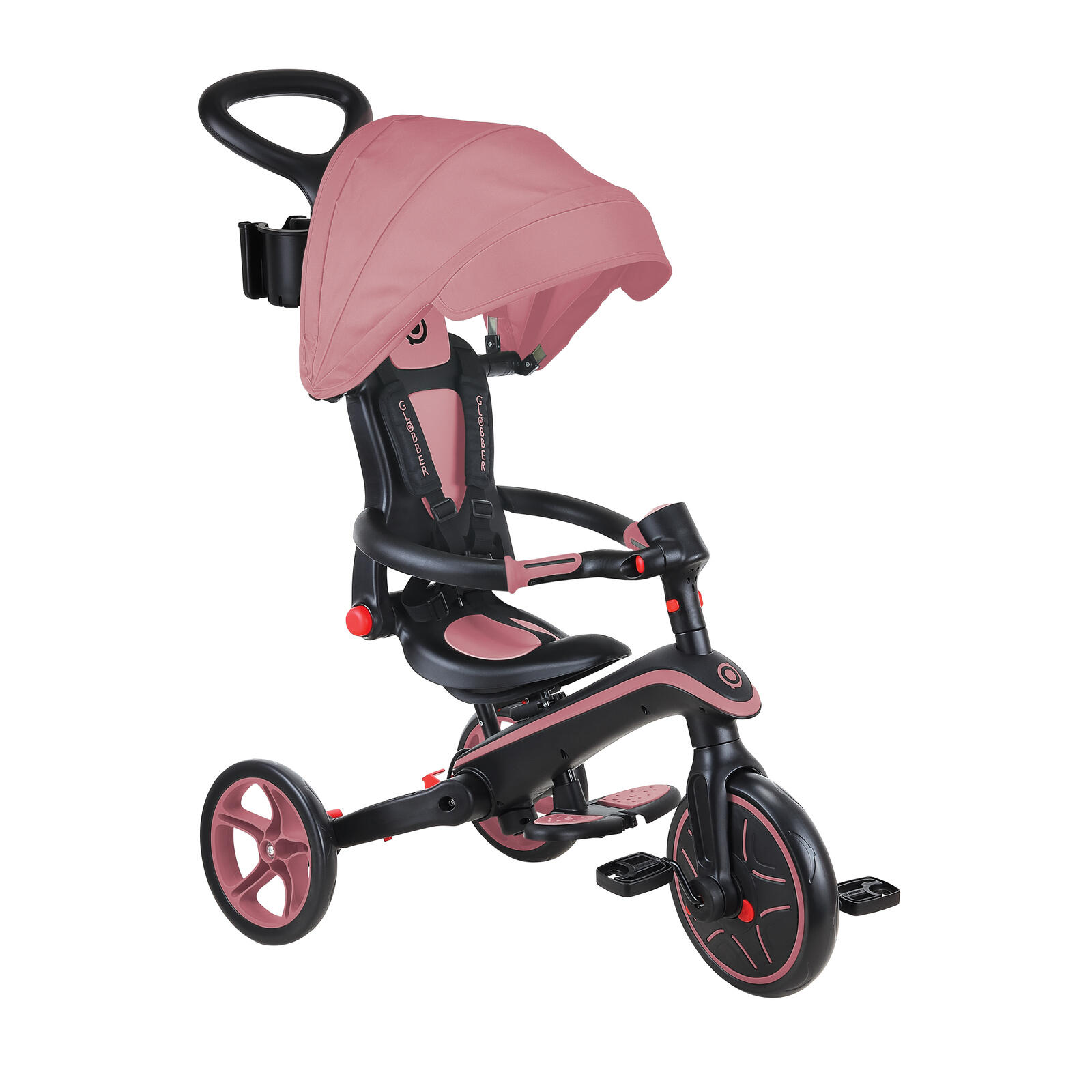 Globber EXPLORER Trike 4in1 FOLDABLE Deep Pastel Pink