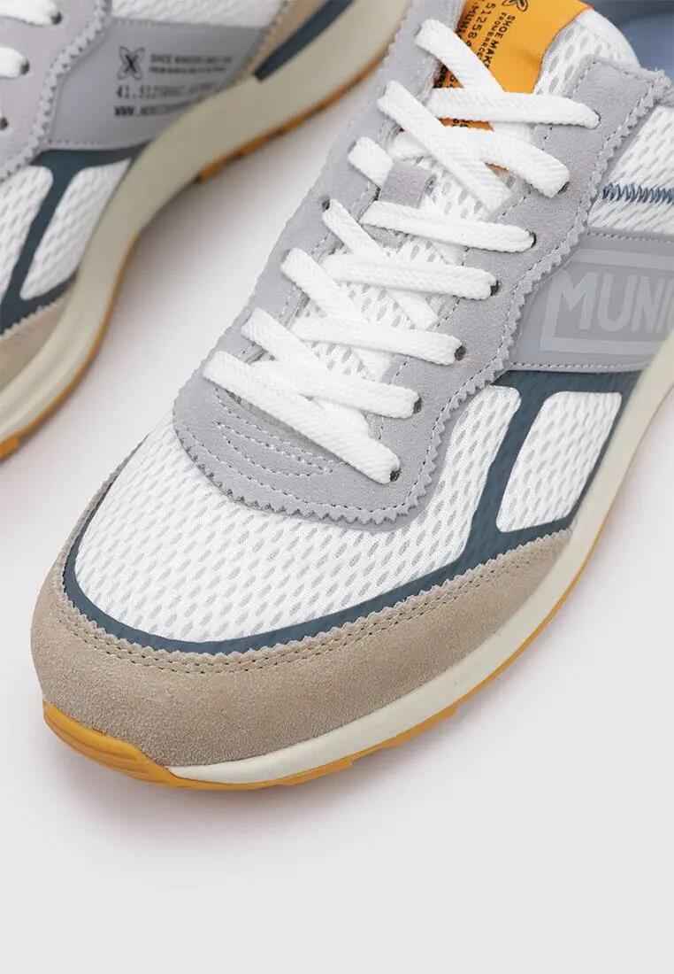 Baskets - Marche sportive - Homme - CORSA - Blanc, gris et orange 3/5