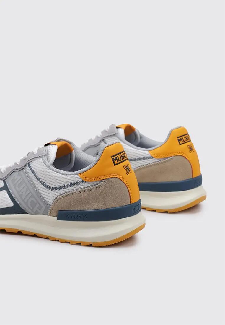 Baskets - Marche sportive - Homme - CORSA - Blanc, gris et orange 4/5