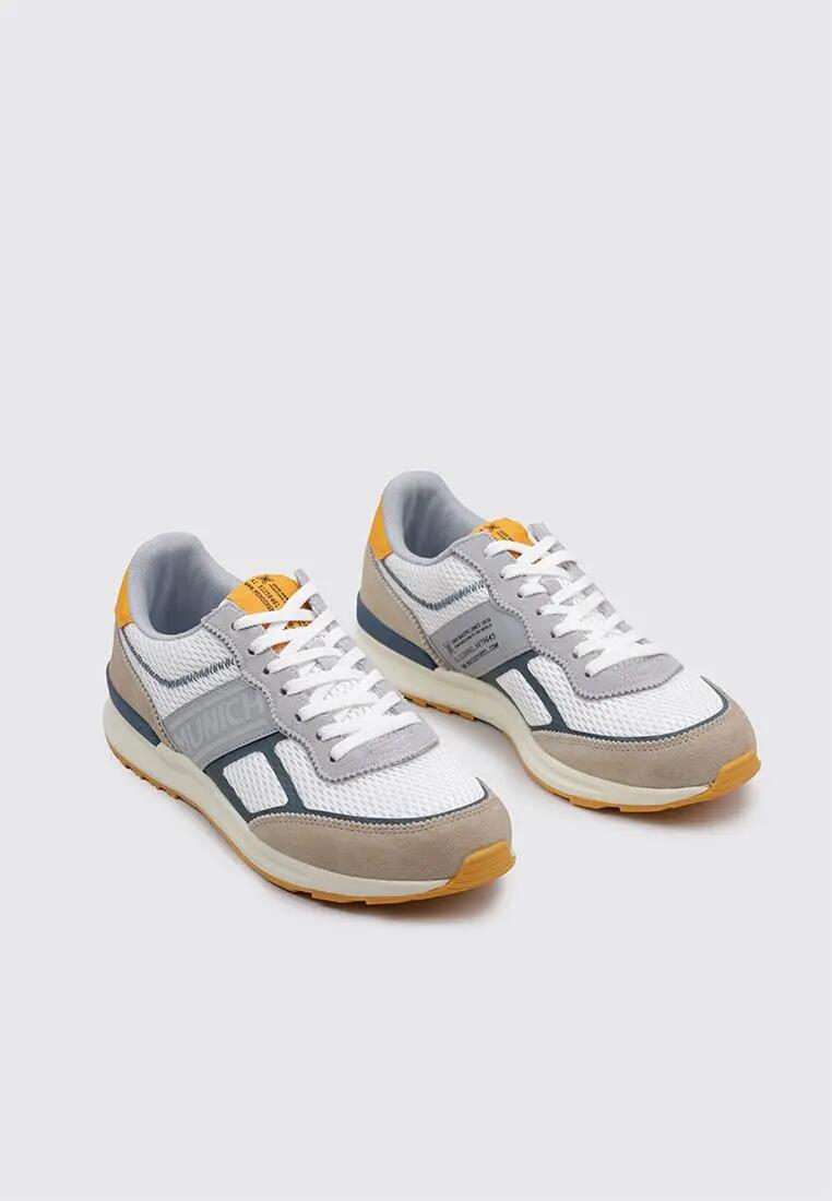 Baskets - Marche sportive - Homme - CORSA - Blanc, gris et orange 2/5