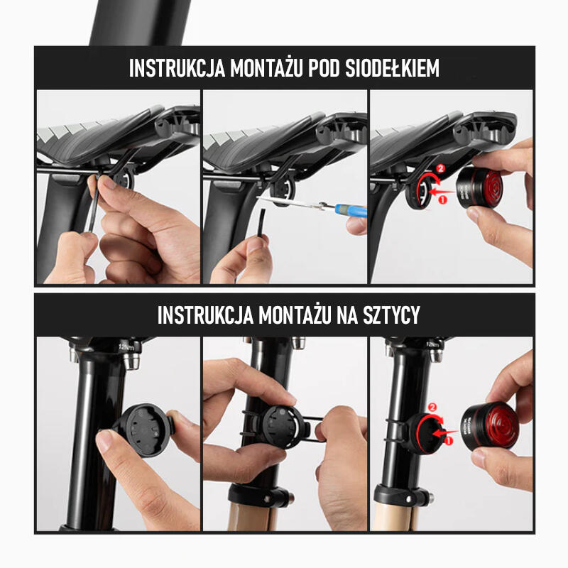Lampka rowerowa tylna inteligentna Rockbros BL-S2 5/7