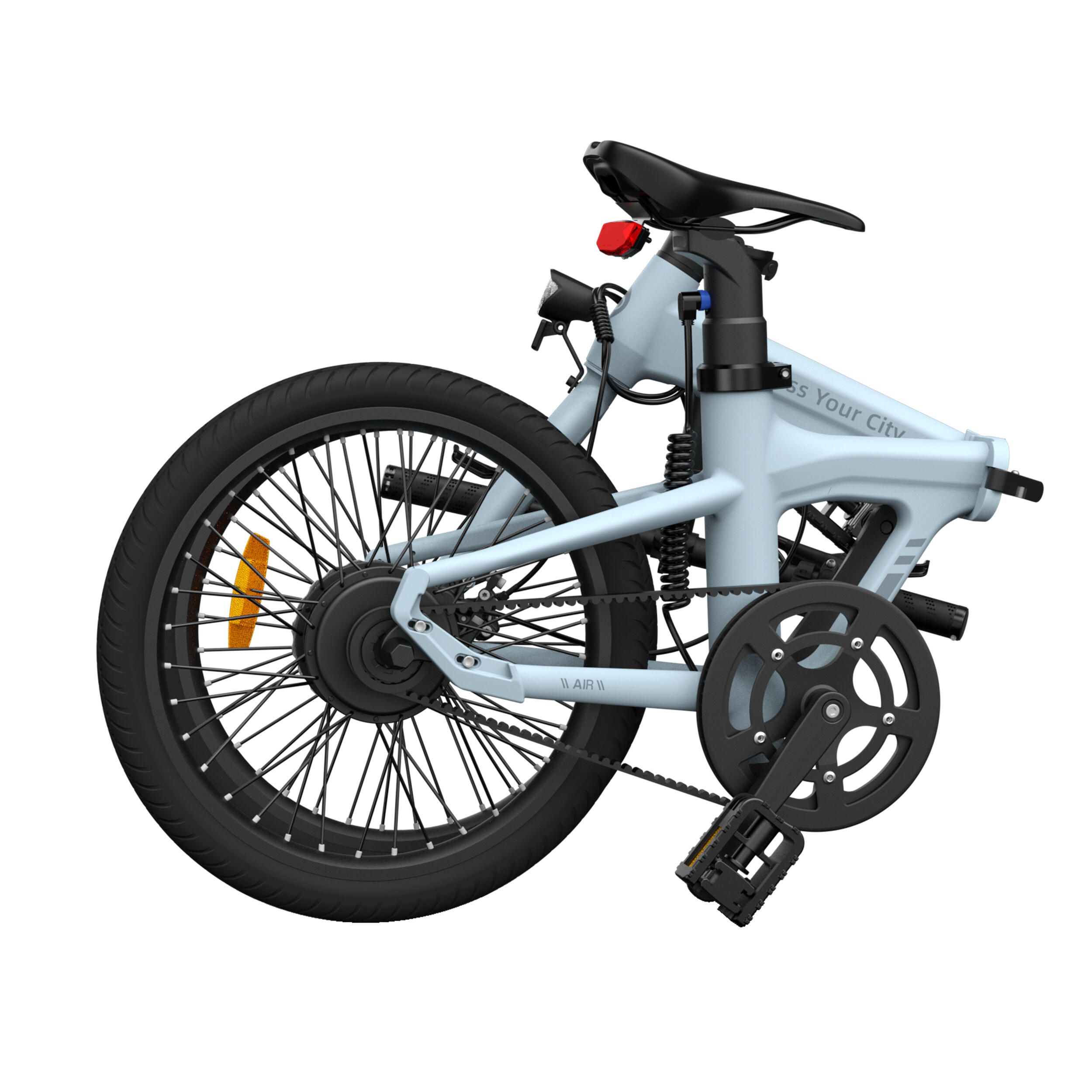 Bicicleta elétrica dobrável ADO Air20,Transmissão por Correia EBike,17,5 kg,LCD 2/8