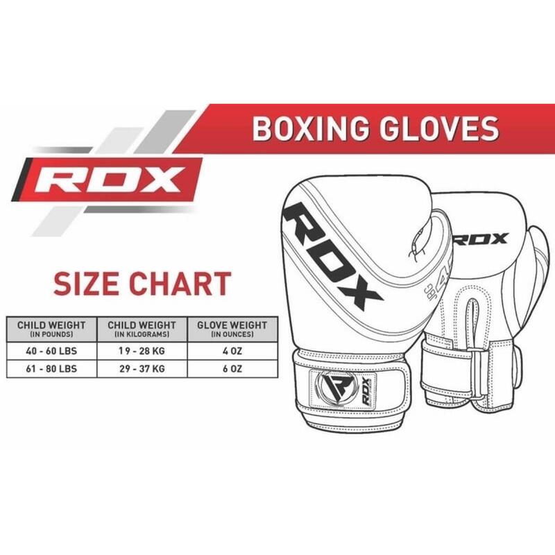 Manusi box pentru copii Rdx ROBO, Rosu/Negru, 6oz