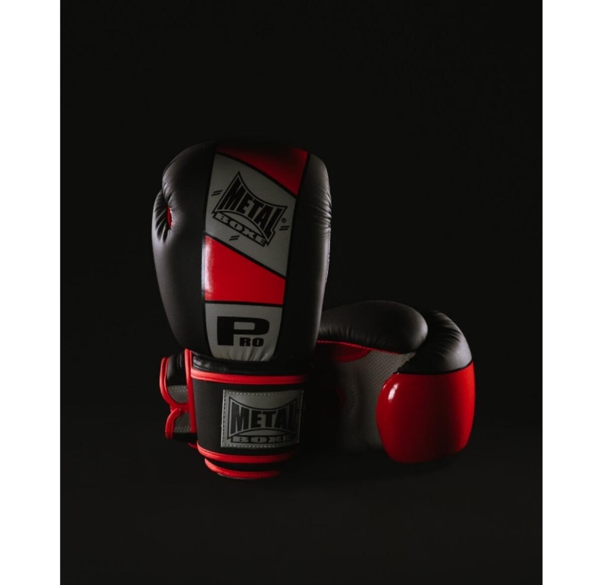 Metal Boxe Gant Competition Velcro Pro Noir 10 oz 4/4