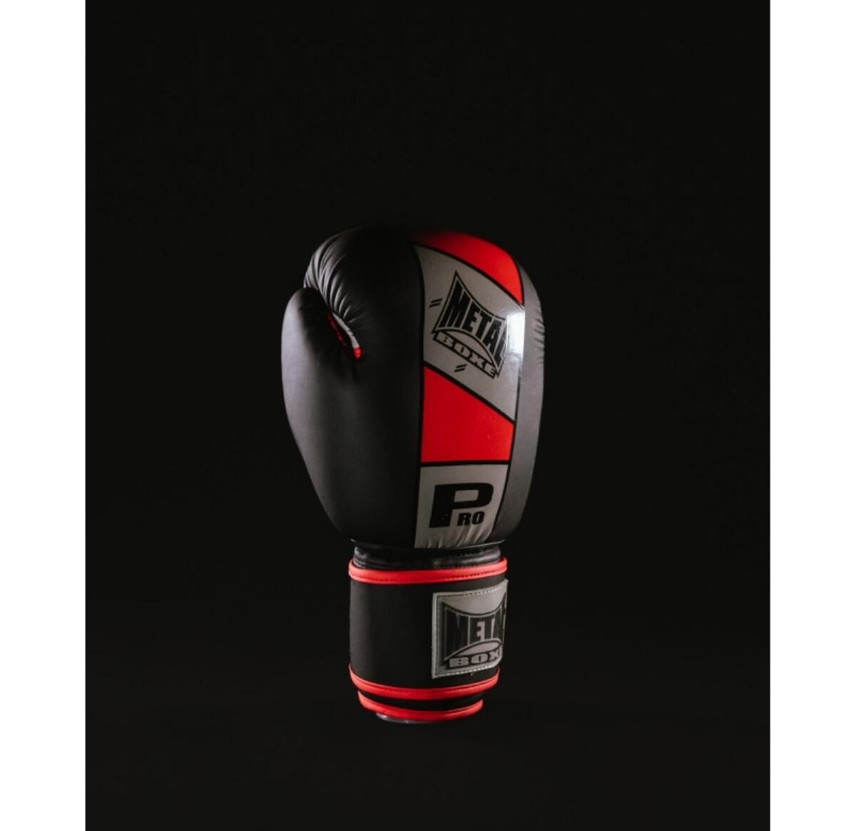 Metal Boxe Gant Competition Velcro Pro Noir 10 oz 2/4