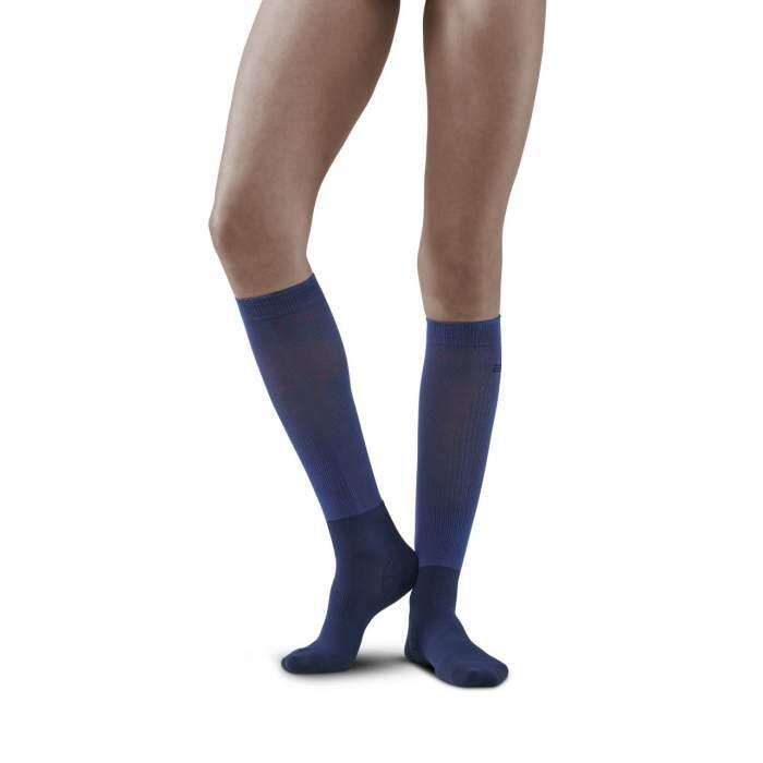 Sosete compresie inalte - infrared recovery socks tall W - blue