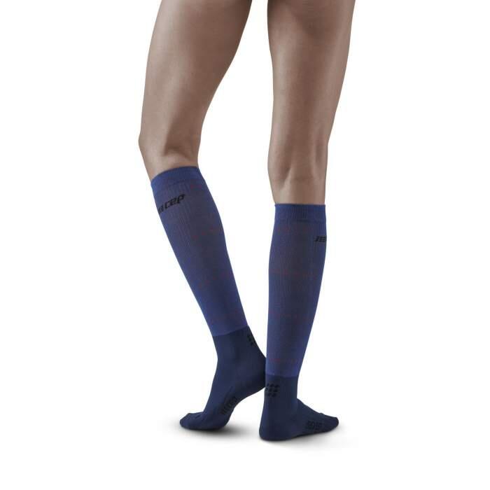 Sosete compresie inalte - infrared recovery socks tall W - blue