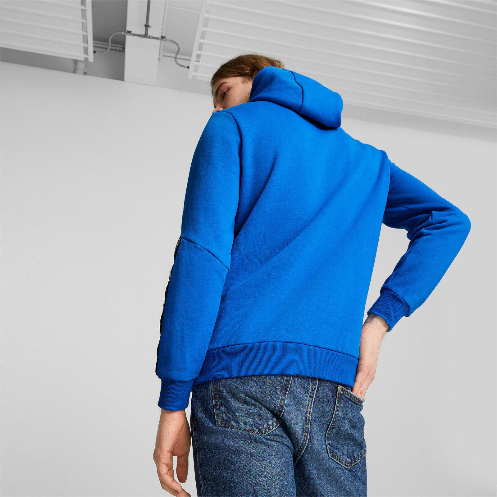 Hoodie Puma Ess Tape Hoodie Fl, Azul, Homens 2/5