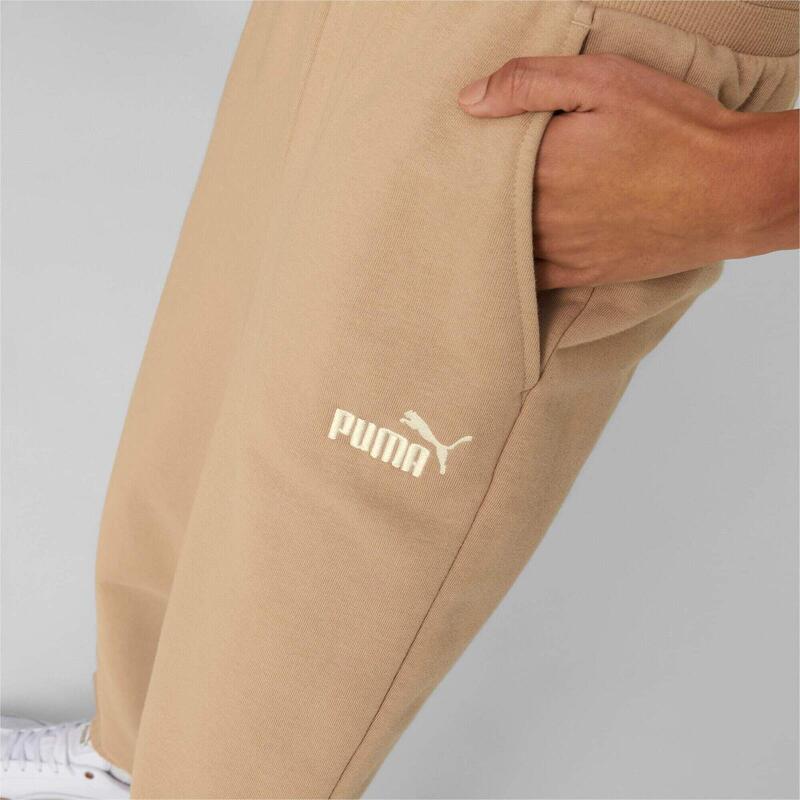 Broek Puma Ess Embroidery High-waist Pants Tr Cl D, Beige, Dames