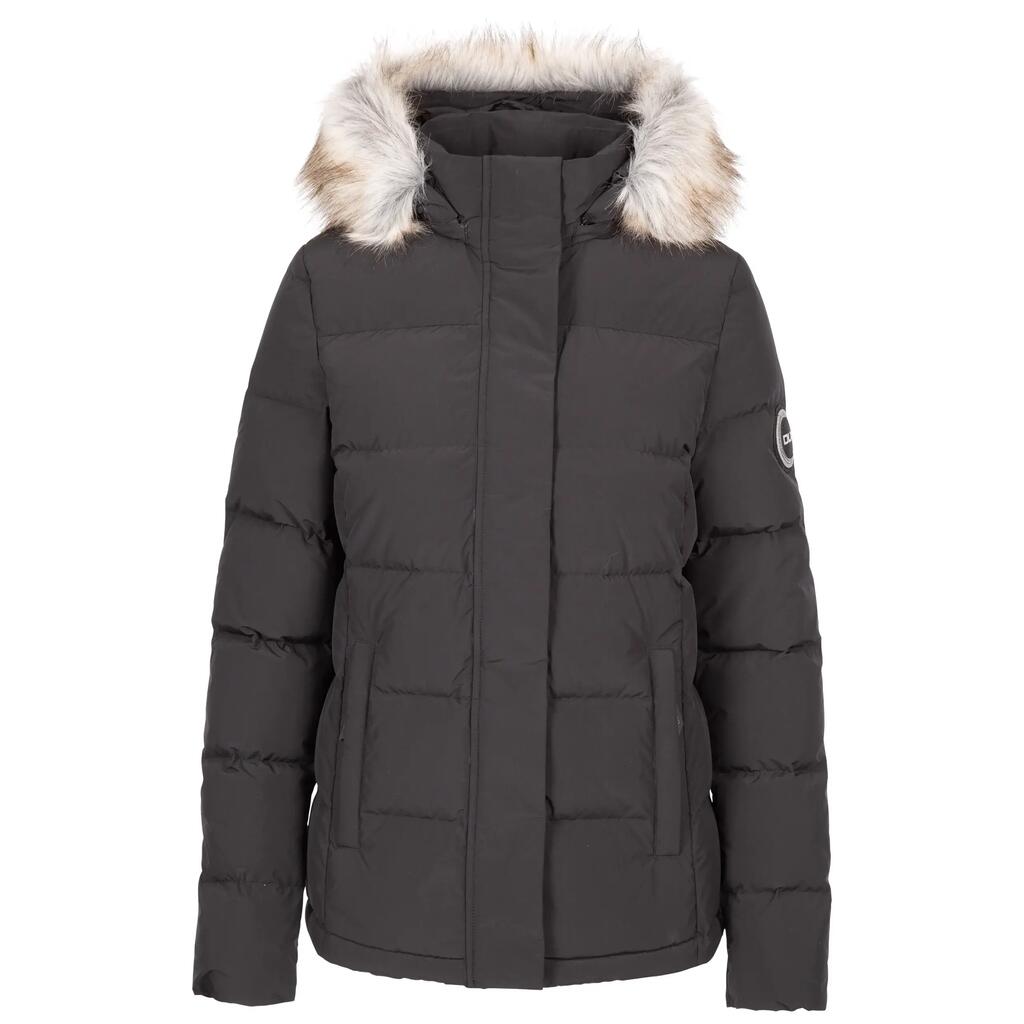 Womens Down Jacket Lightweight Coat with Zip Off Hood Composed