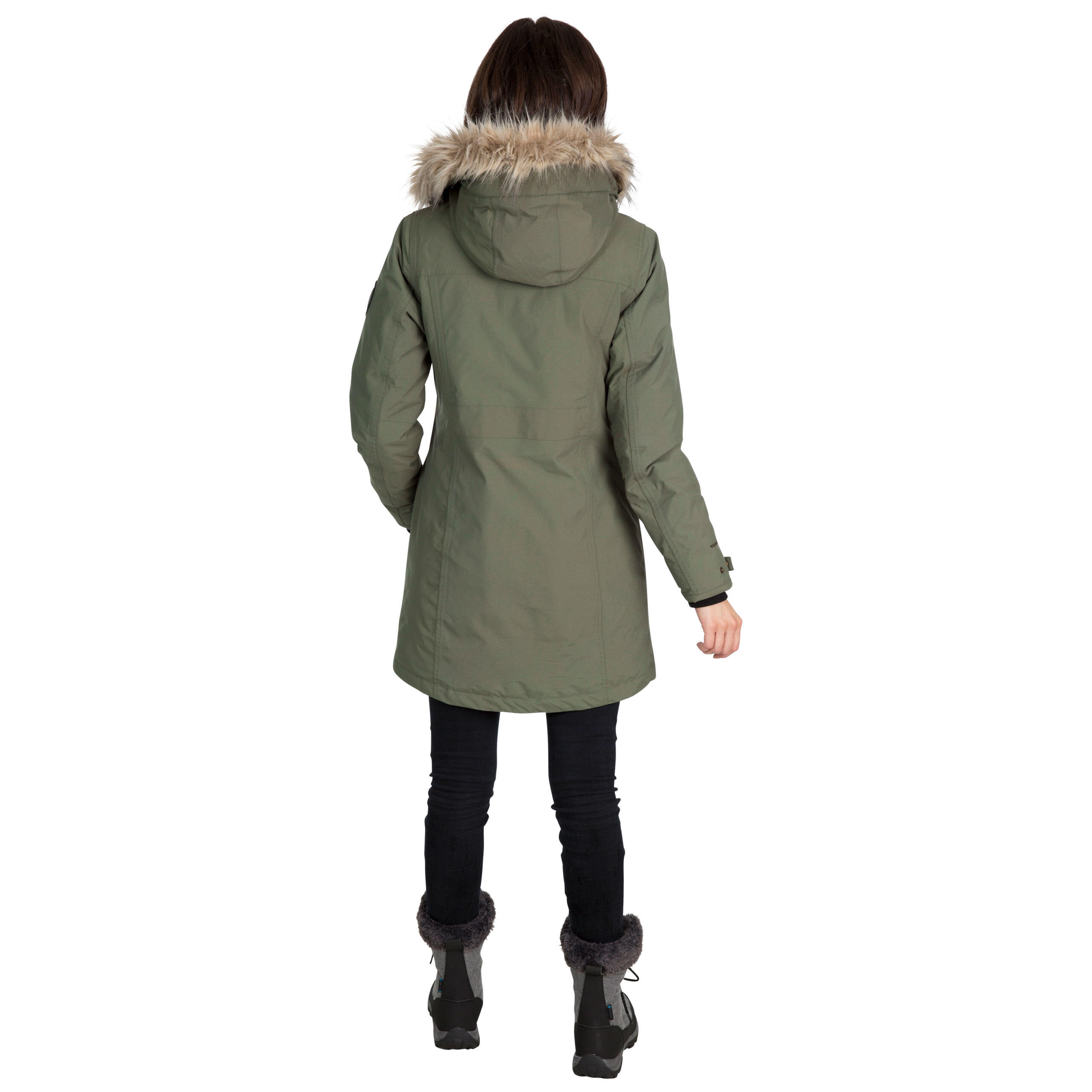 Womens Down Parka Jacket Longer Length Hooded Coat Bettany 4/5
