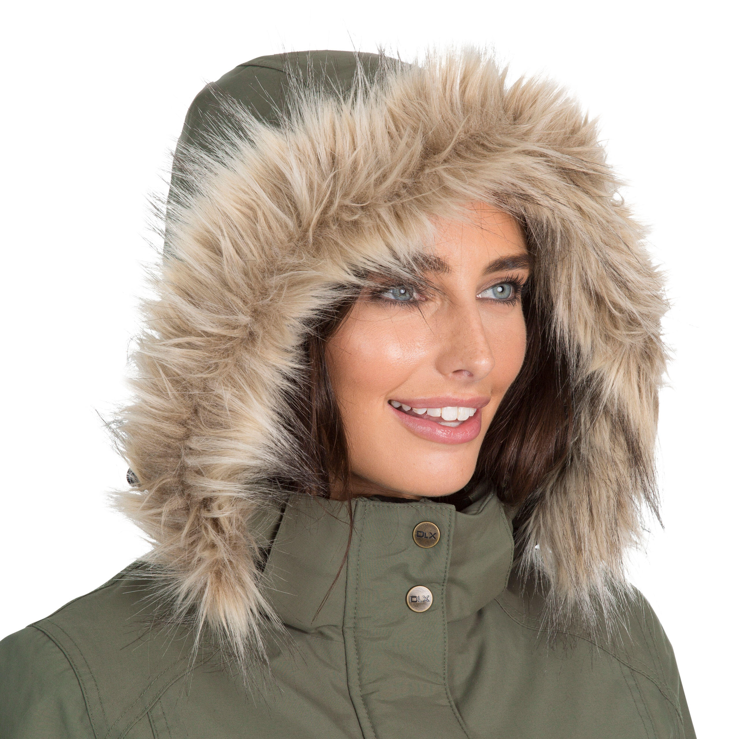Womens Down Parka Jacket Longer Length Hooded Coat Bettany DLX Decathlon