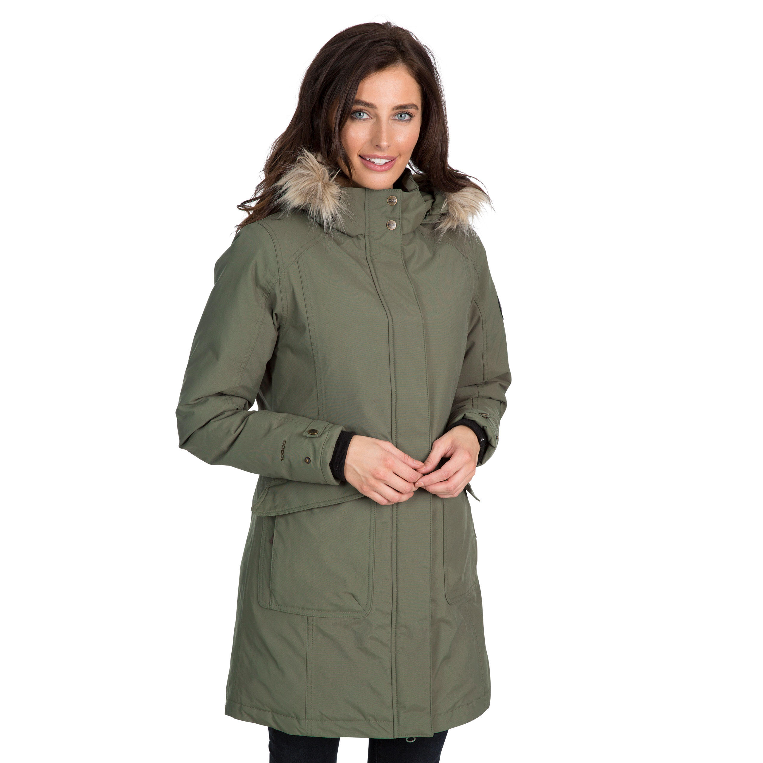 Womens Down Parka Jacket Longer Length Hooded Coat Bettany 2/5