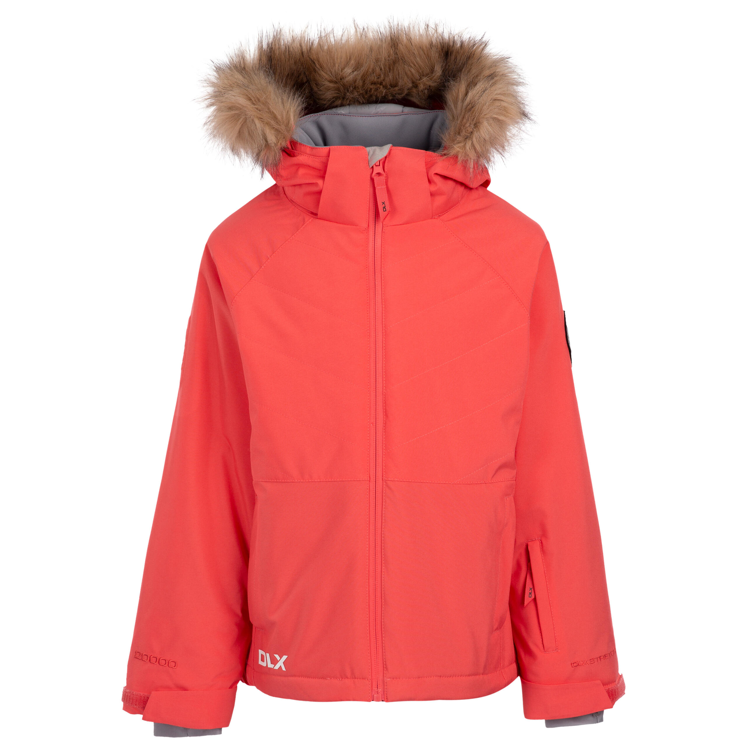 DLX Kids Padded Ski Jacket With Removable Hood And Down Touch Filling Fiona