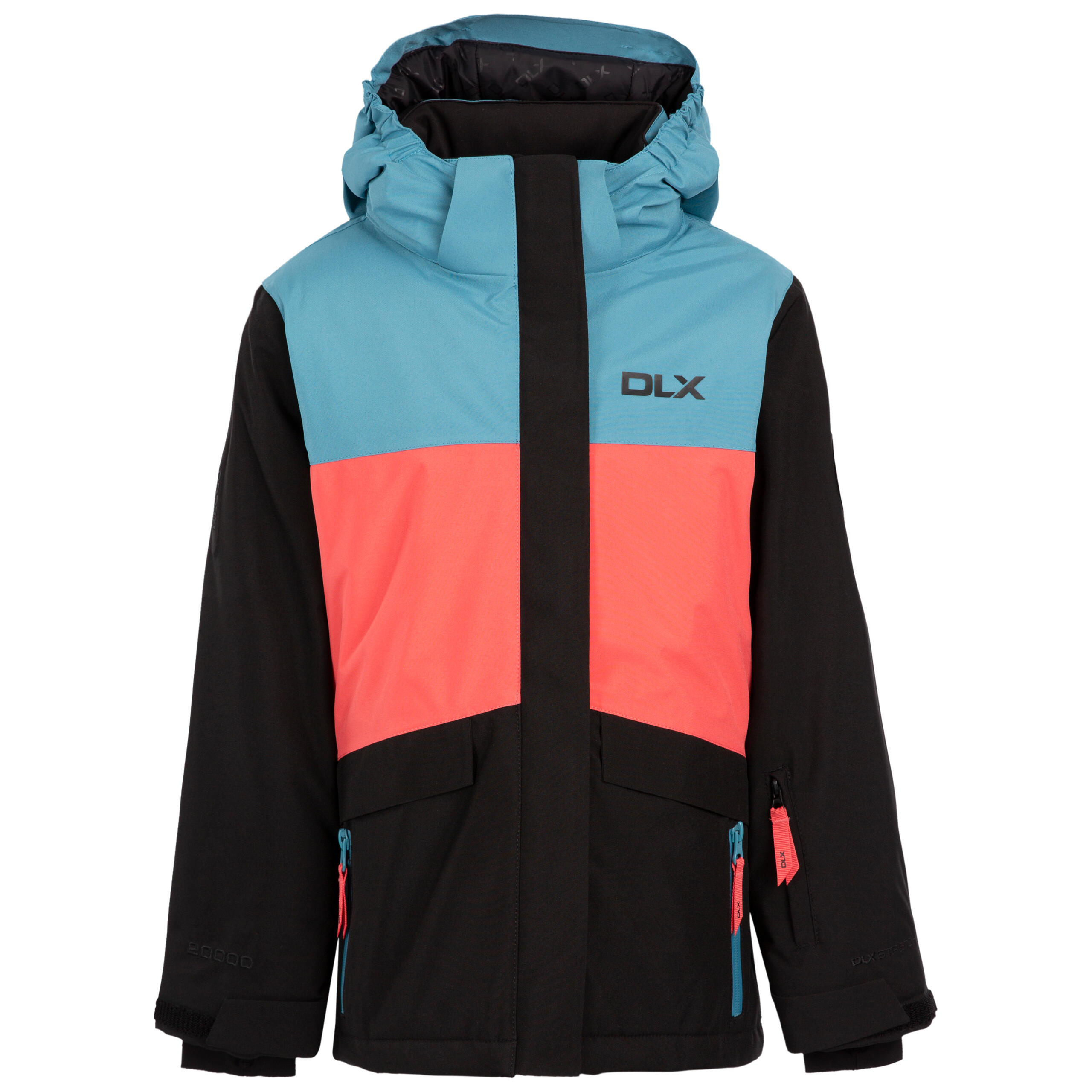 DLX Kids Padded Ski Jacket With Removable Hood And Down Touch Filling Eliza