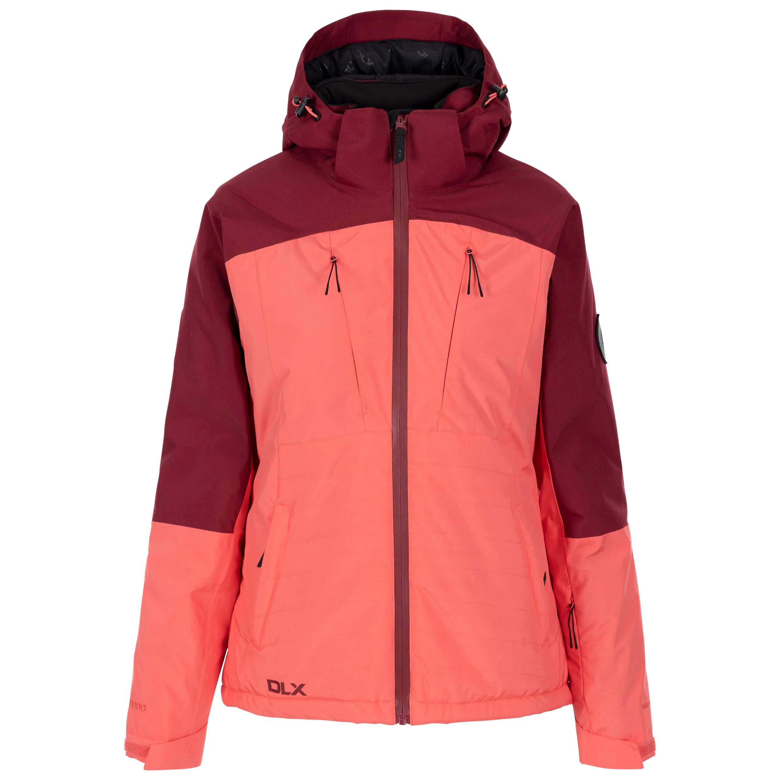 Womens Ski Jacket Slim Fit With Down Filling and Zip Off Hood Emilia