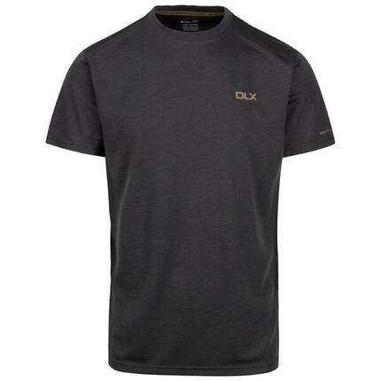 Dlx Garvey - T-shirt homme manches courtes col rond gris foncé chiné