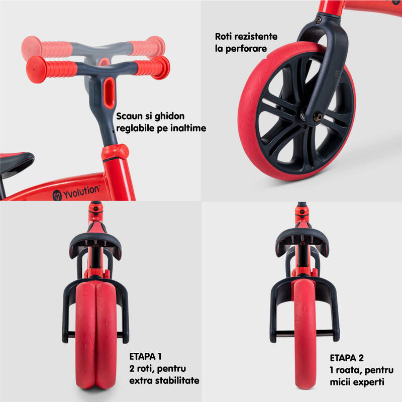 Bicicleta echilibru Yvolution Y Velo Junior Red