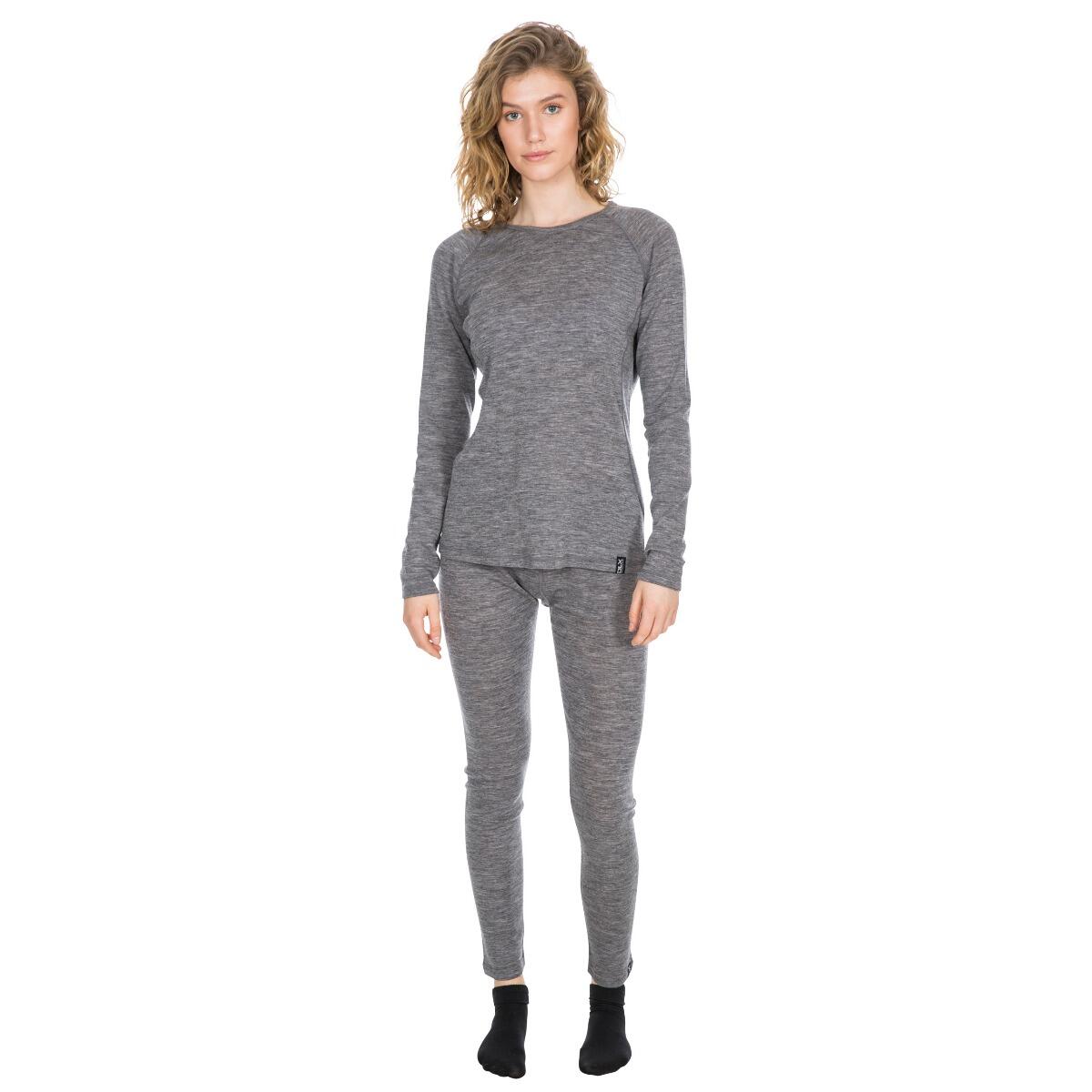 Dlx Libra - Dames Merino basislaagtop Donkergrijs gemêleerd 3/5