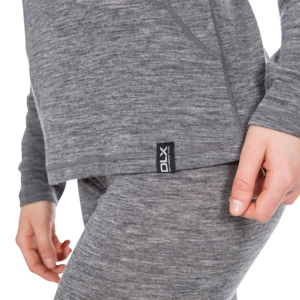 Dlx Libra - Dames Merino basislaagtop Donkergrijs gemêleerd 5/5