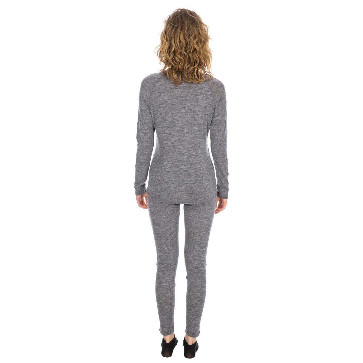 Dlx Libra - Dames Merino basislaagtop Donkergrijs gemêleerd 4/5