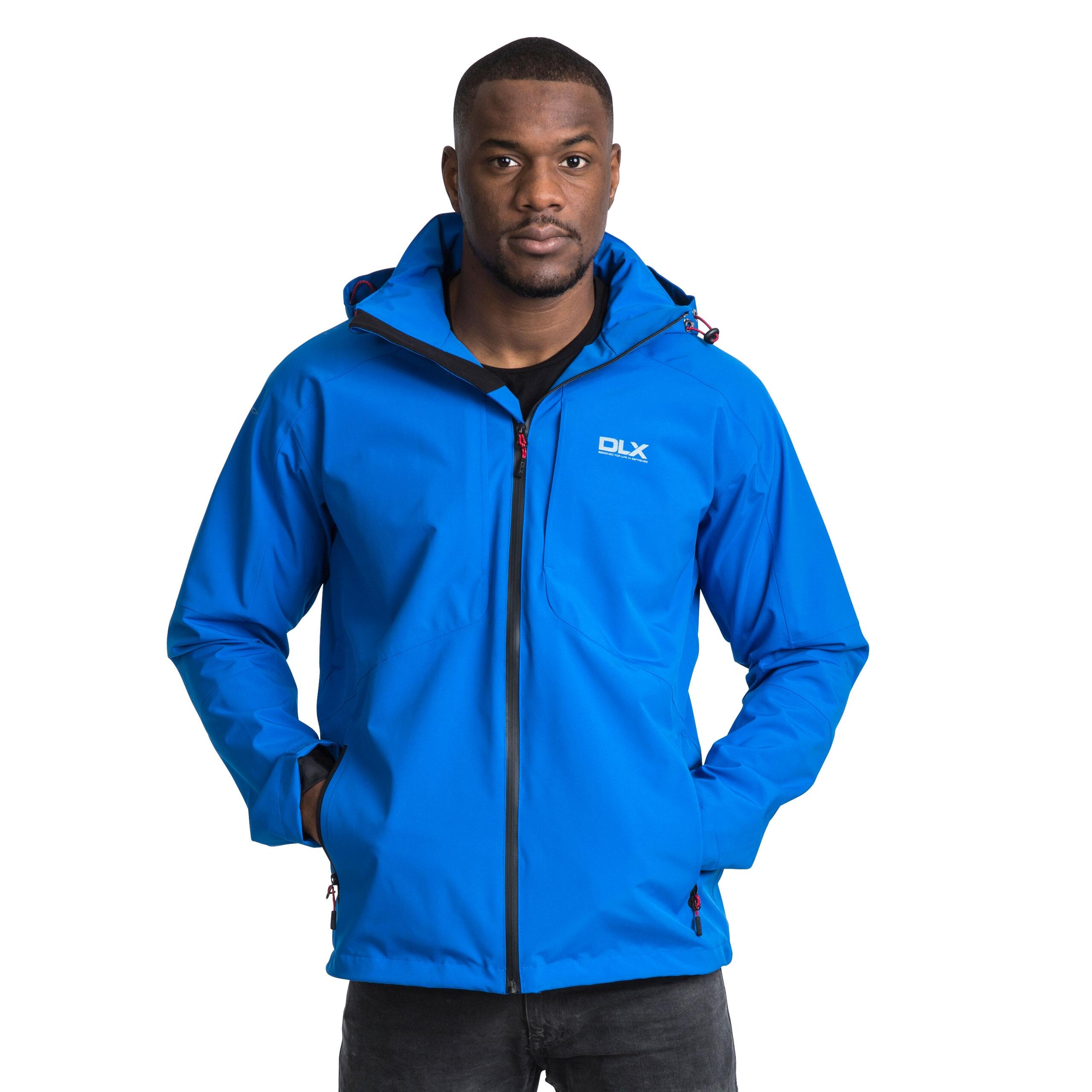 Mens Waterproof Jacket with Hood Taped Seams DLX Decathlon