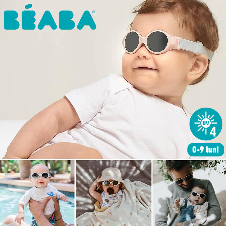 Ochelari de soare Beaba 0-9 luni Chalk Pink
