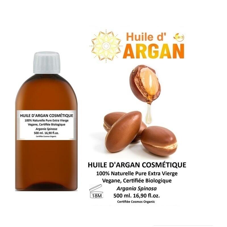 Sport-elec - Huile D'Argan Biologique 100% Pure Extra Vierge 500 Ml - Huile De Massage - 500 Ml - Decathlon
