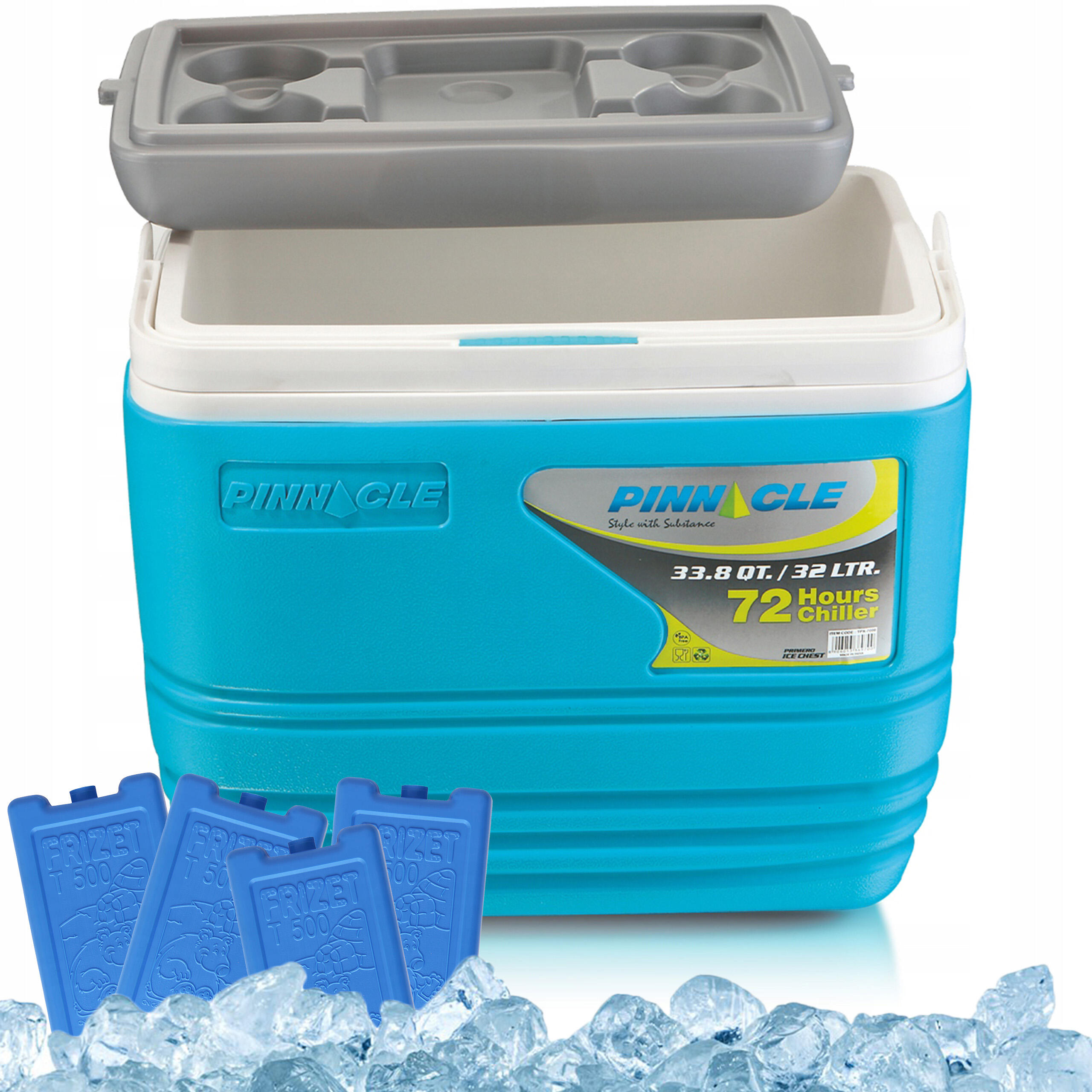 Zestaw lodówka turystyczna Pinnacle TPX7000 32L  +4 wkłady 500 ml