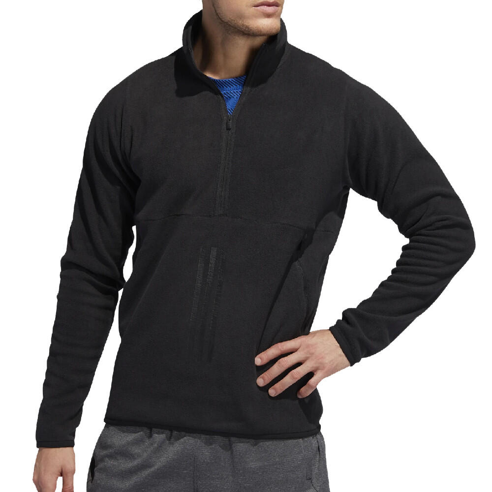 ADIDAS Pullover 3S Polar Fleece 1/2 Zip in Schwarz