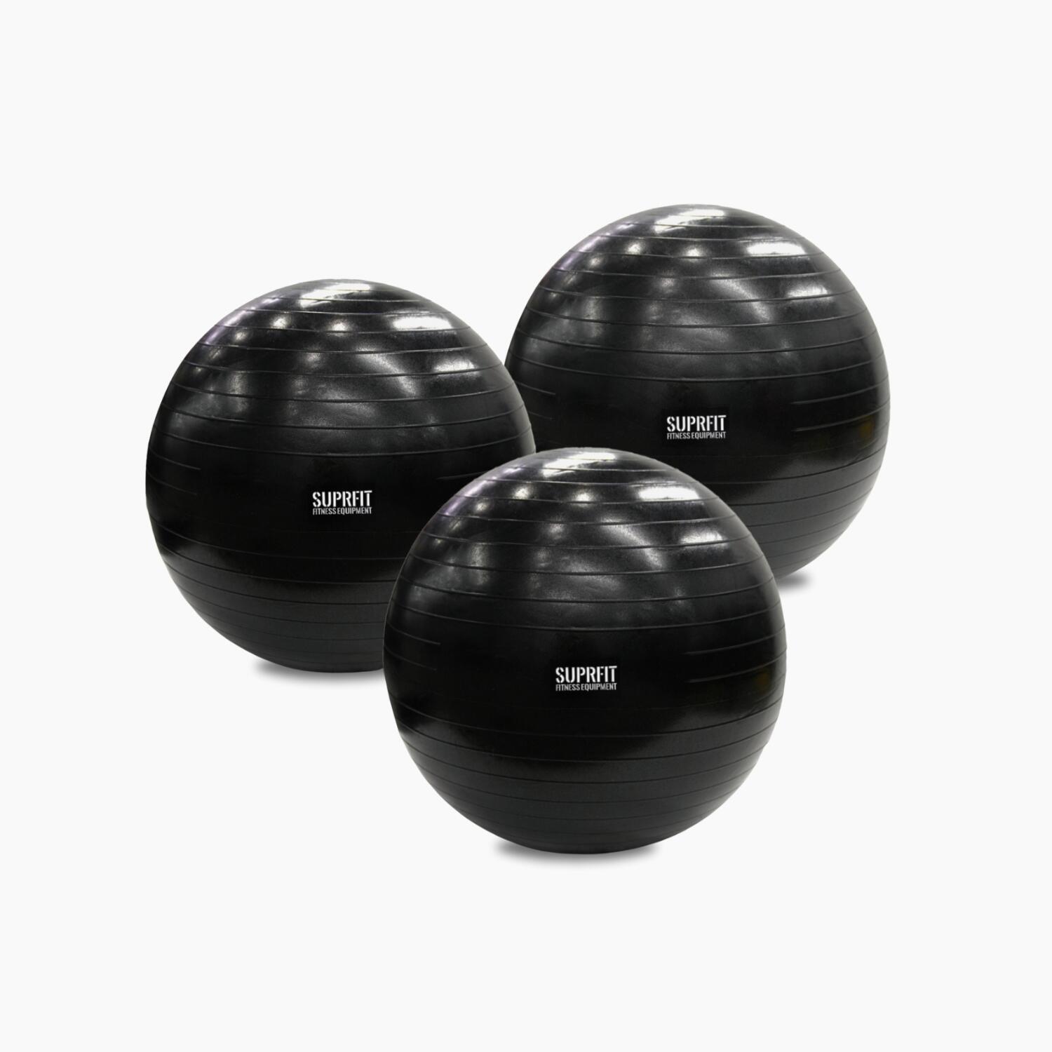 Suprfit - Suprfit Gym Ball - Swiss Ball - Noir - 75 Cm - Decathlon