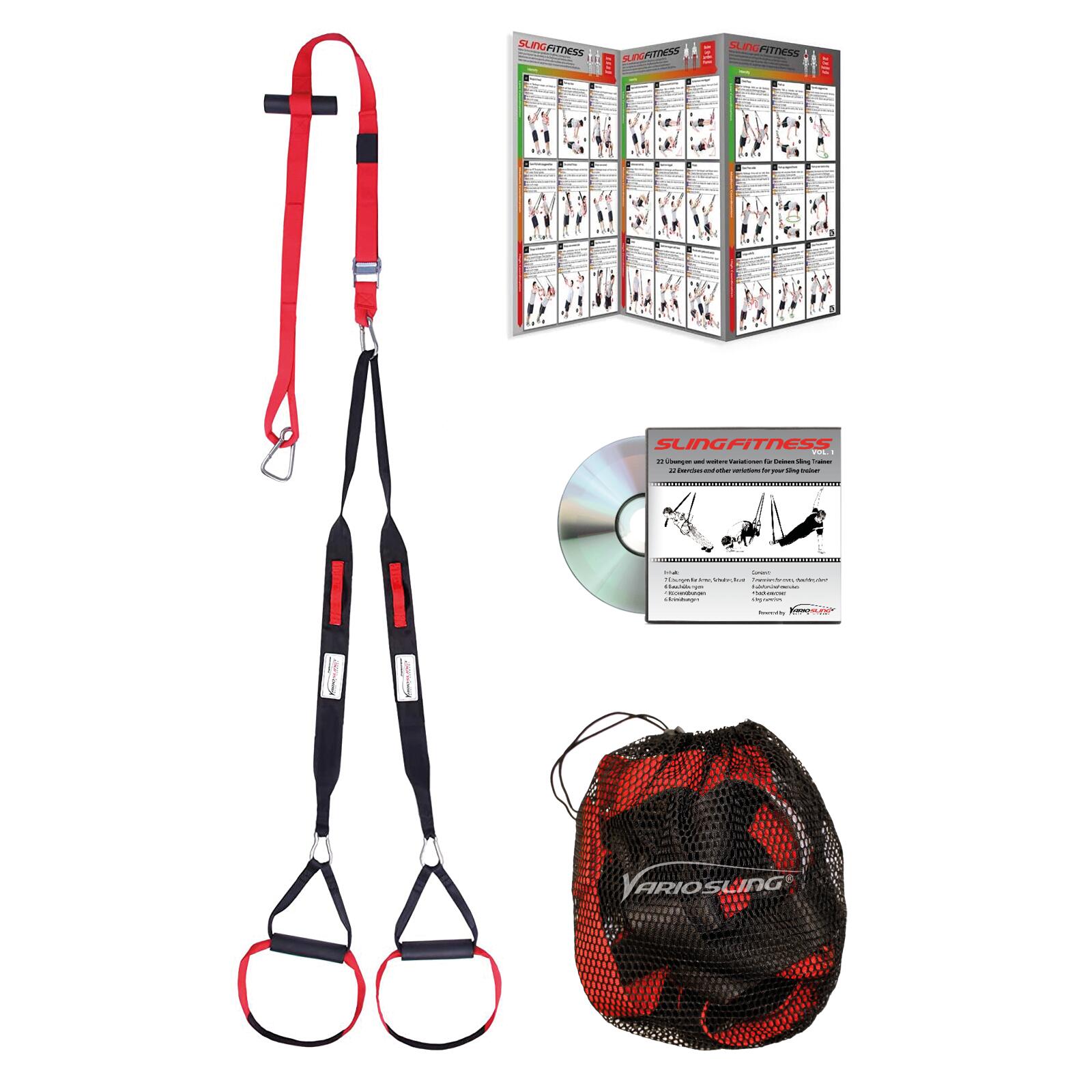 VARIOSLING Professional Sling Trainer, Ganzkörper Set mit Anleitung & Übungsposter