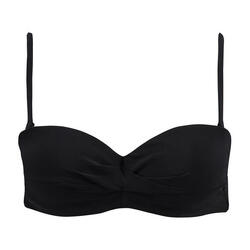 Bikini mujer Solid Bandeau negro